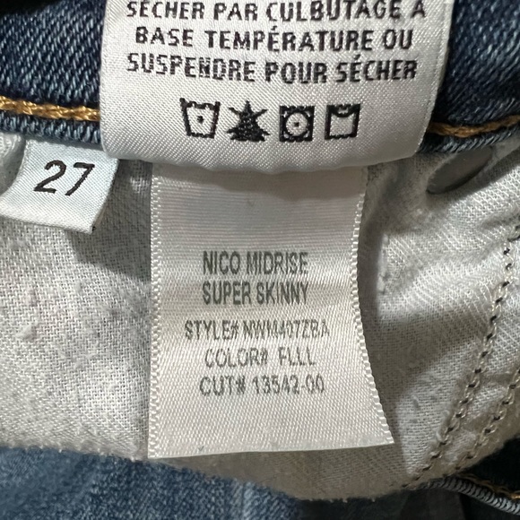 Hudson Nico Midrise Super Skinny Jeans in Medium Wash, Size 27 - Picture 7 of 10